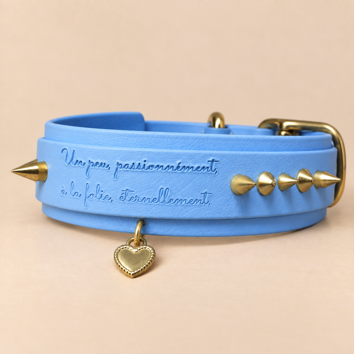 Éternel – Collier pour chien en Biothane® – 38 mm – Bleu polaire – M+ 40/50 cm