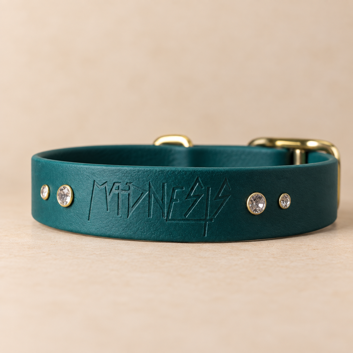 Madnesis – Collier pour chien en Biothane® – 25mm – Vert sapin – L 45/55 cm
