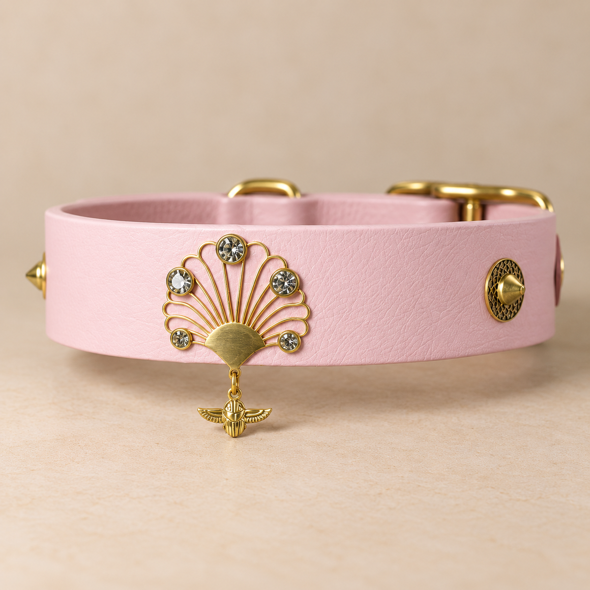 Pavona – Collier pour chien en Biothane® – 38 mm – Rose poudré – L 45/55 cm