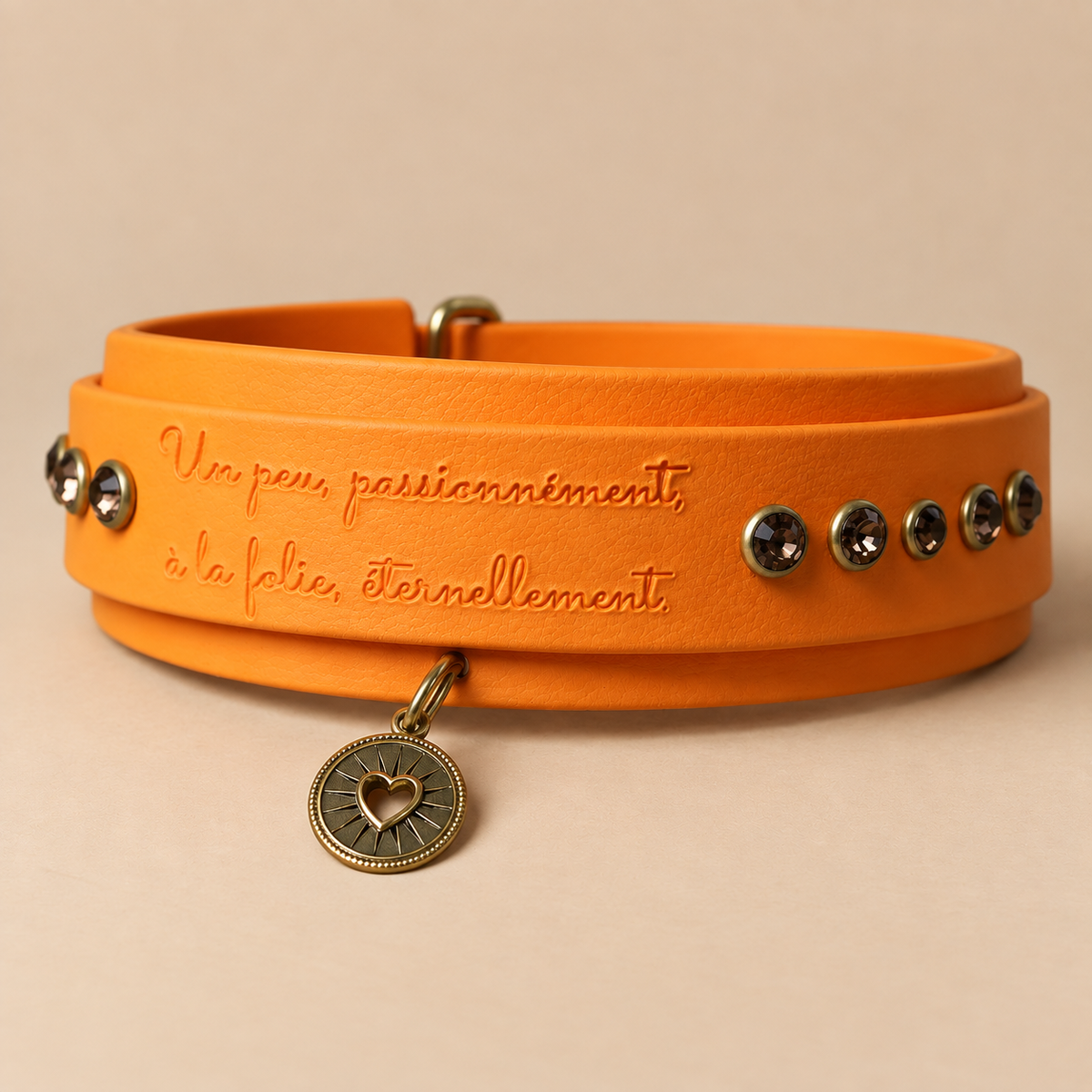 Éternel – Collier pour chien en Biothane® – 38mm – Orange Sunset – XL 50/60 cm