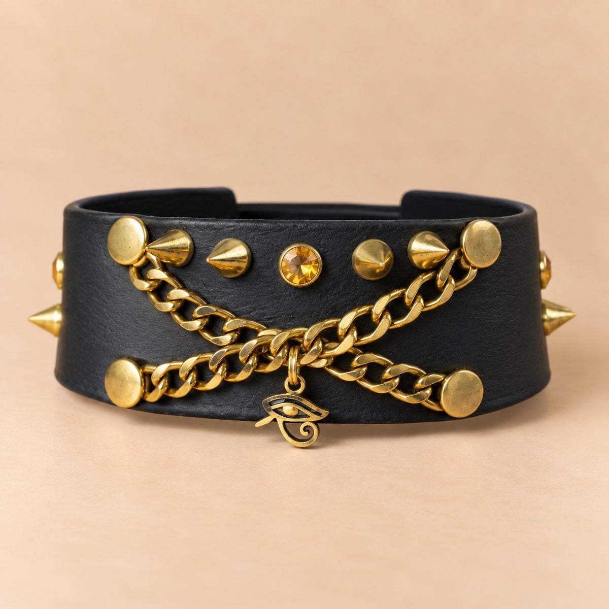 Gizeh – Collier pour chien en Biothane® – 38 mm – Noir – L 45/55 cm
